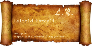 Leitold Marcell névjegykártya